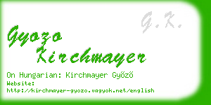 gyozo kirchmayer business card